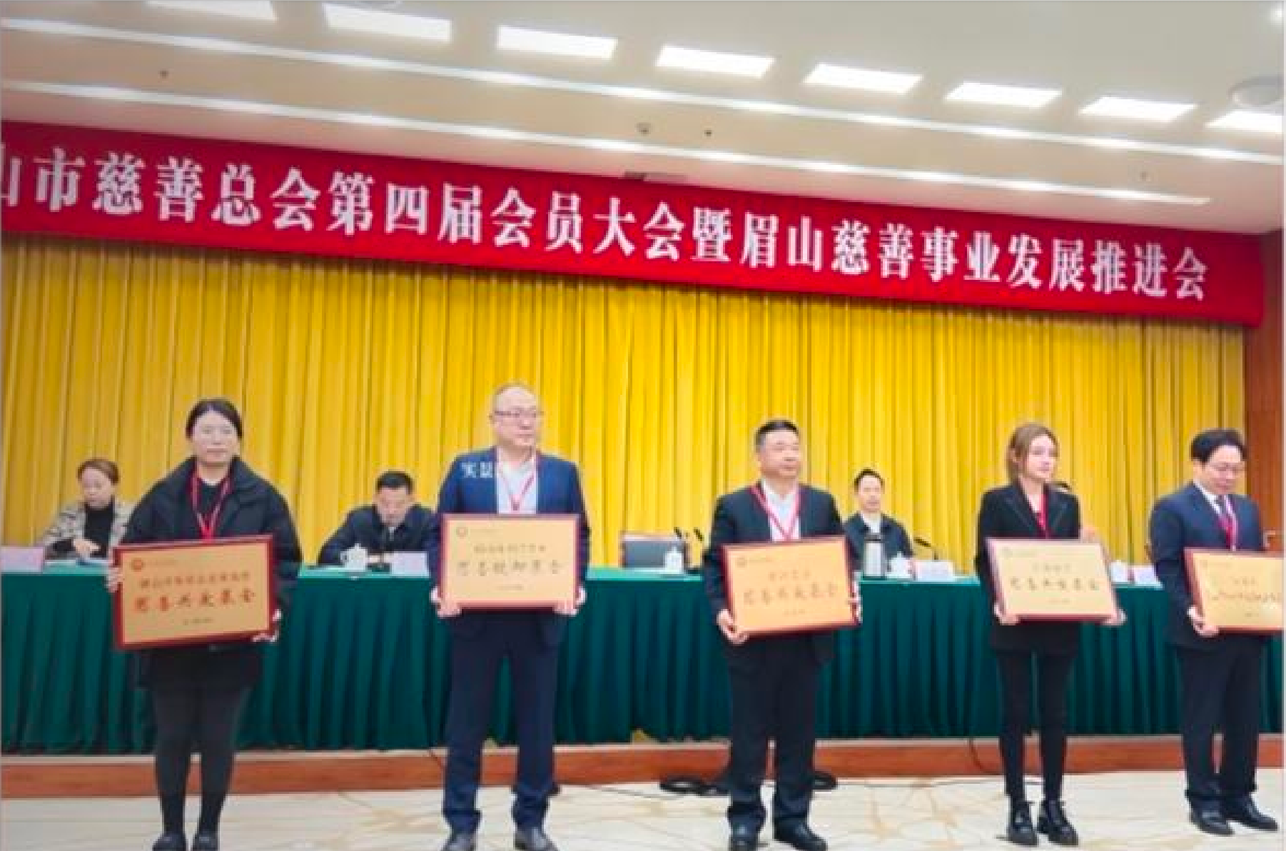 万景集团副董事长廖凯茜女士代表企业捐资1000万元，设立“万景慈善关爱基金”，支持眉山慈善事业